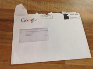 Brief von Google