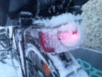Schnee am Fahrrad